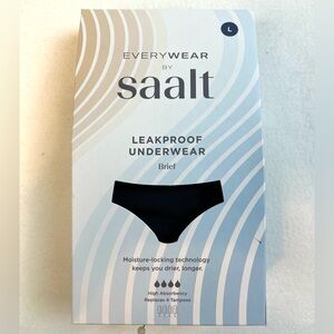 Saalt Leak Proof Menstrual Period Underwear Regular Absorbency Size large Black